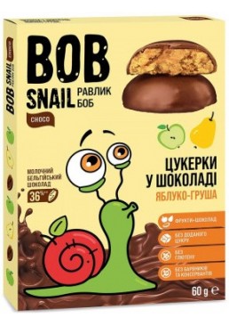 Цукерки в молочному шоколаді Bob Snail Яблуко Груша, 60 г